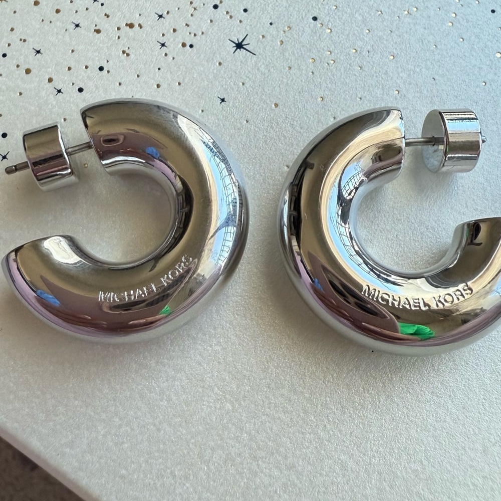 Michael Kors Silver Hoop Earrings